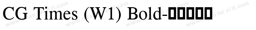 CG Times (W1) Bold字体转换
